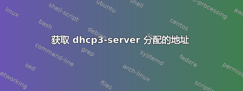 获取 dhcp3-server 分配的地址