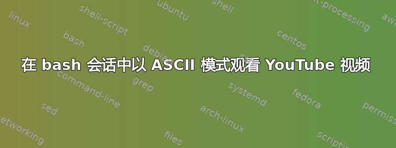 在 bash 会话中以 ASCII 模式观看 YouTube 视频