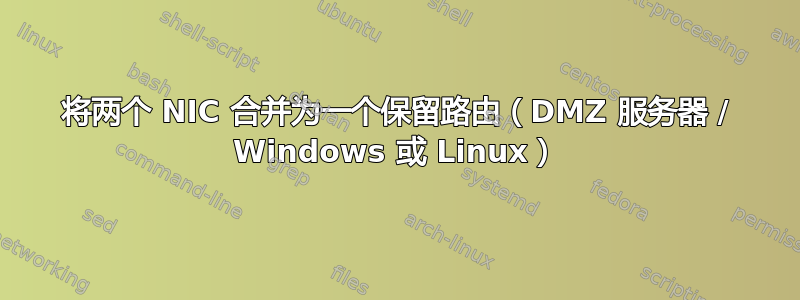 将两个 NIC 合并为一个保留路由（DMZ 服务器 / Windows 或 Linux）