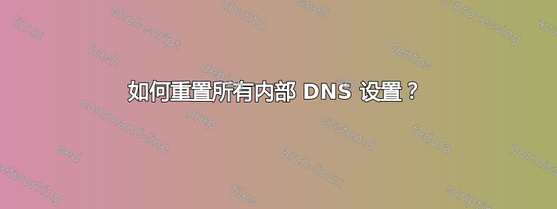 如何重置所有内部 DNS 设置？