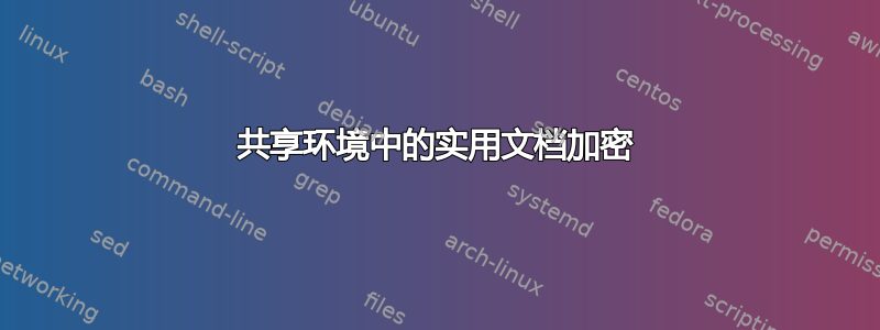 共享环境中的实用文档加密