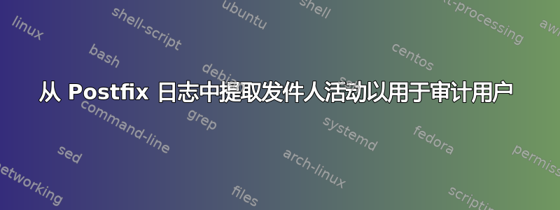 从 Postfix 日志中提取发件人活动以用于审计用户