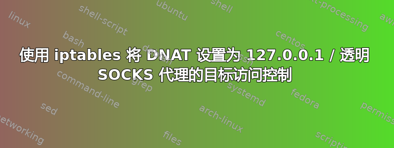 使用 iptables 将 DNAT 设置为 127.0.0.1 / 透明 SOCKS 代理的目标访问控制