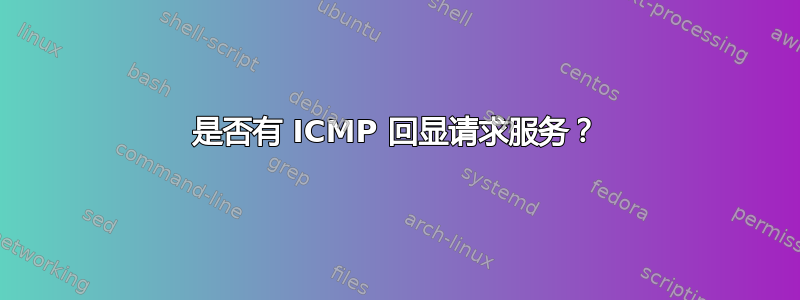 是否有 ICMP 回显请求服务？