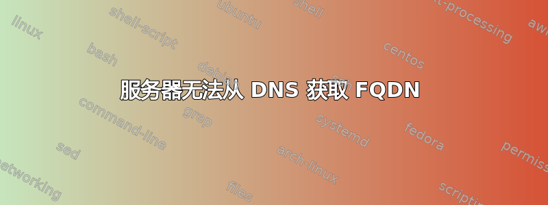 服务器无法从 DNS 获取 FQDN