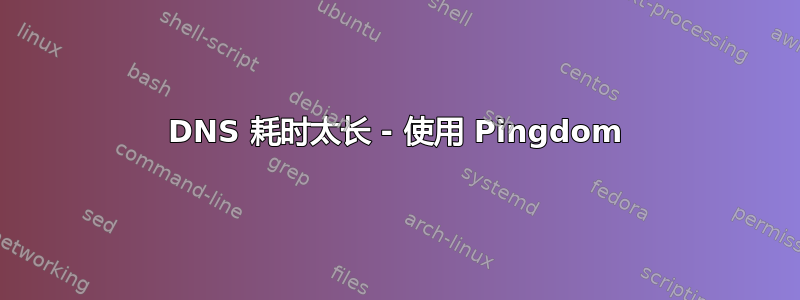 DNS 耗时太长 - 使用 Pingdom