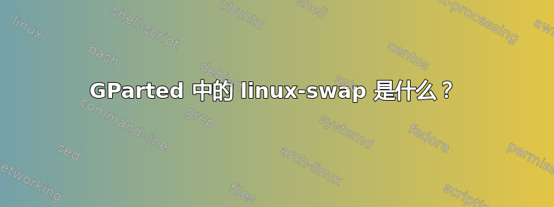 GParted 中的 linux-swap 是什么？