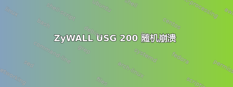 ZyWALL USG 200 随机崩溃