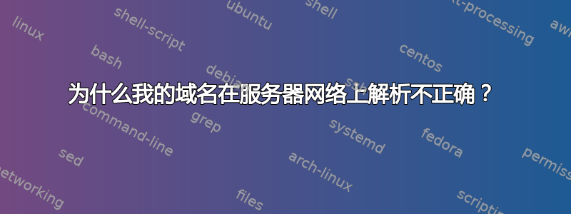 为什么我的域名在服务器网络上解析不正确？