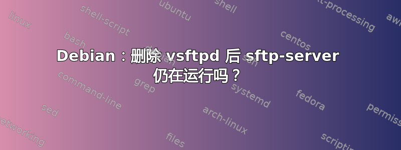Debian：删除 vsftpd 后 sftp-server 仍在运行吗？