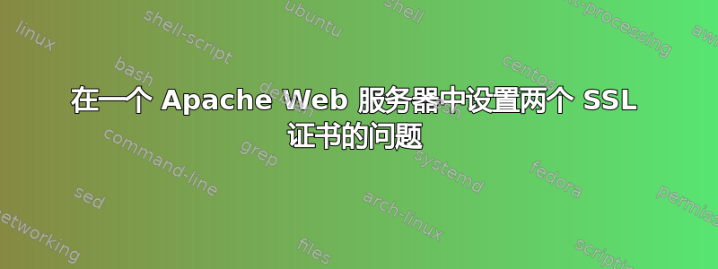 在一个 Apache Web 服务器中设置两个 SSL 证书的问题