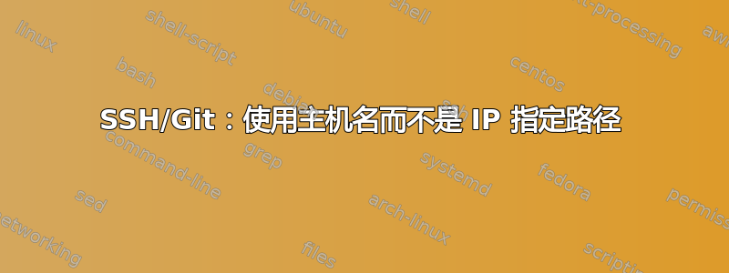 SSH/Git：使用主机名而不是 IP 指定路径