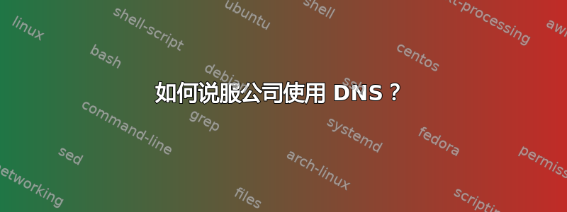 如何说服公司使用 DNS？