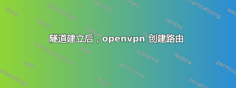 隧道建立后，openvpn 创建路由