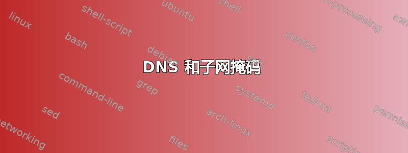 DNS 和子网掩码