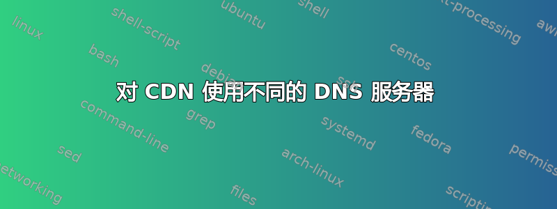 对 CDN 使用不同的 DNS 服务器