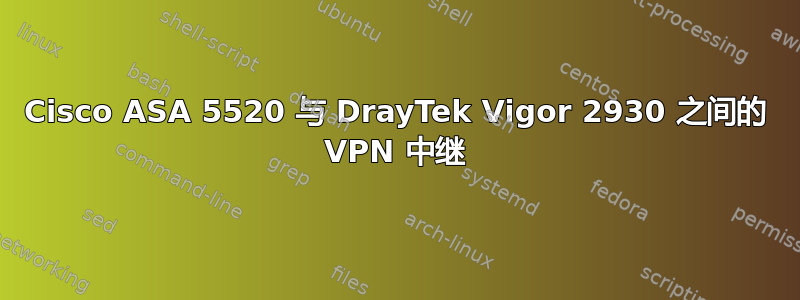 Cisco ASA 5520 与 DrayTek Vigor 2930 之间的 VPN 中继