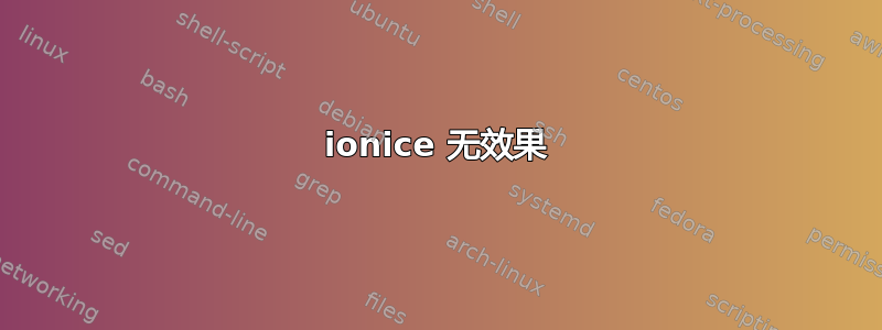 ionice 无效果