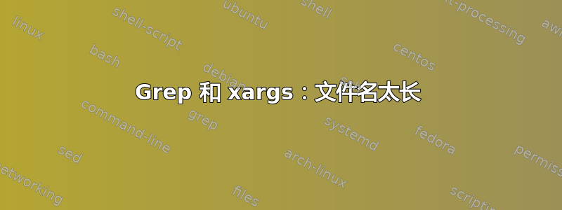 Grep 和 xargs：文件名太长