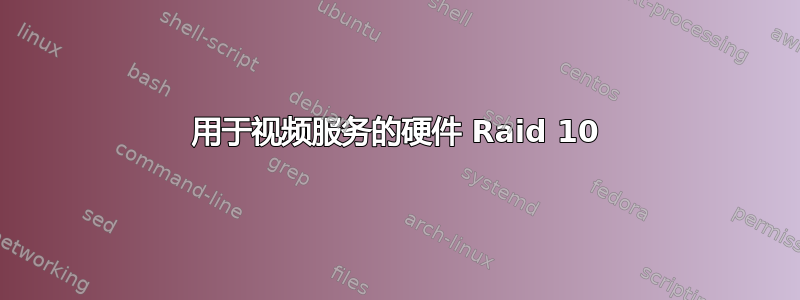 用于视频服务的硬件 Raid 10