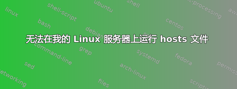 无法在我的 Linux 服务器上运行 hosts 文件