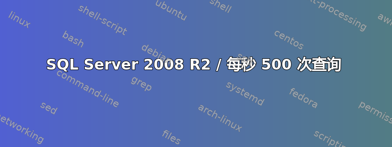 SQL Server 2008 R2 / 每秒 500 次查询