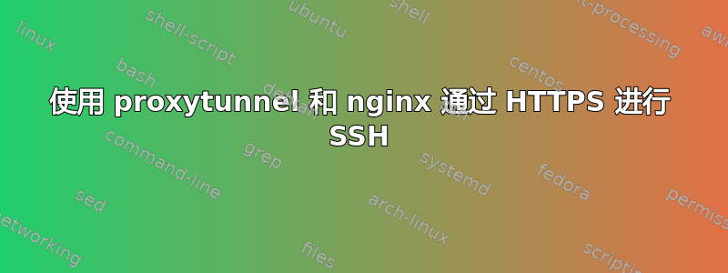 使用 proxytunnel 和 nginx 通过 HTTPS 进行 SSH