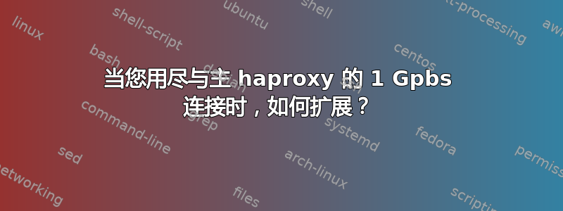 当您用尽与主 haproxy 的 1 Gpbs 连接时，如何扩展？