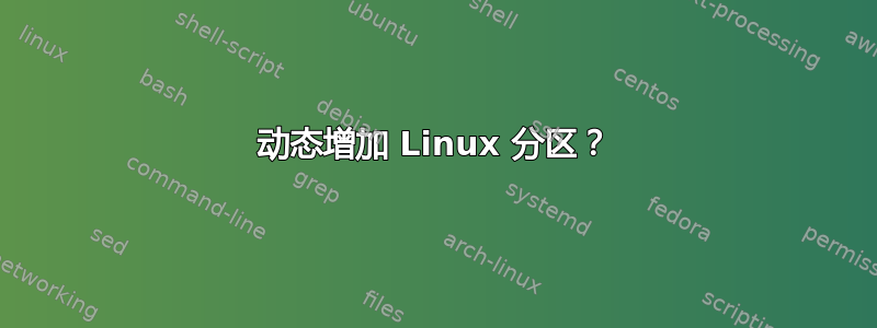 动态增加 Linux 分区？