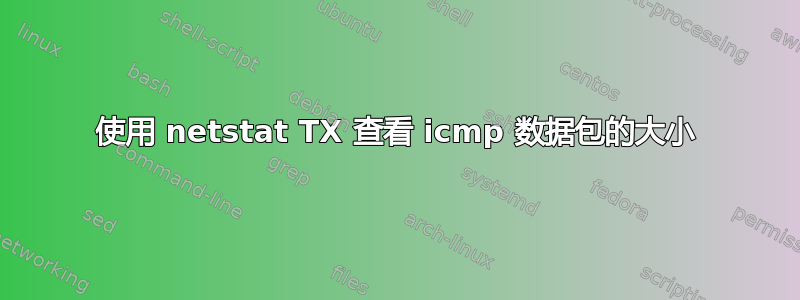 使用 netstat TX 查看 icmp 数据包的大小