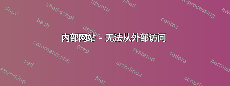 内部网站 - 无法从外部访问