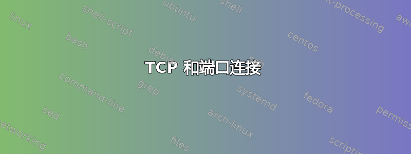 TCP 和端口连接