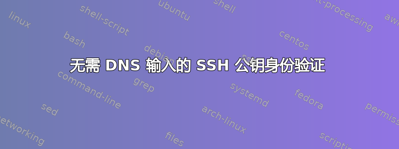 无需 DNS 输入的 SSH 公钥身份验证