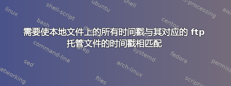 需要使本地文件上的所有时间戳与其对应的 ftp 托管文件的时间戳相匹配