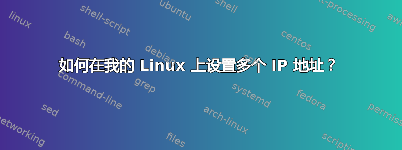 如何在我的 Linux 上设置多个 IP 地址？