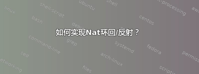 如何实现Nat环回/反射？