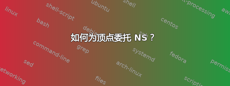 如何为顶点委托 NS？