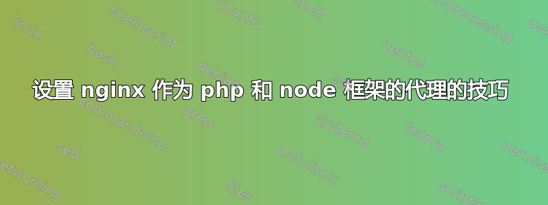 设置 nginx 作为 php 和 node 框架的代理的技巧