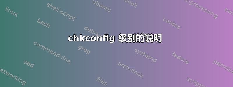 chkconfig 级别的说明