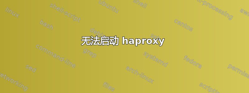 无法启动 haproxy