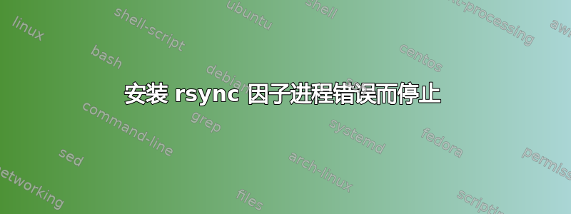 安装 rsync 因子进程错误而停止