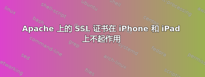 Apache 上的 SSL 证书在 iPhone 和 iPad 上不起作用