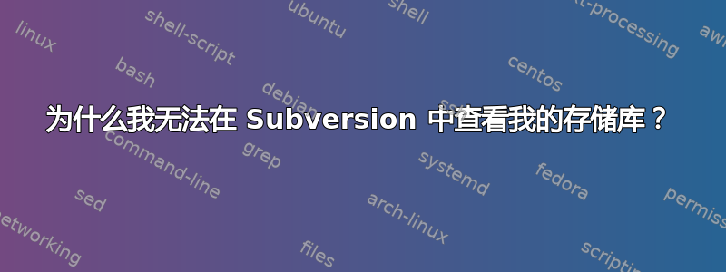 为什么我无法在 Subversion 中查看我的存储库？