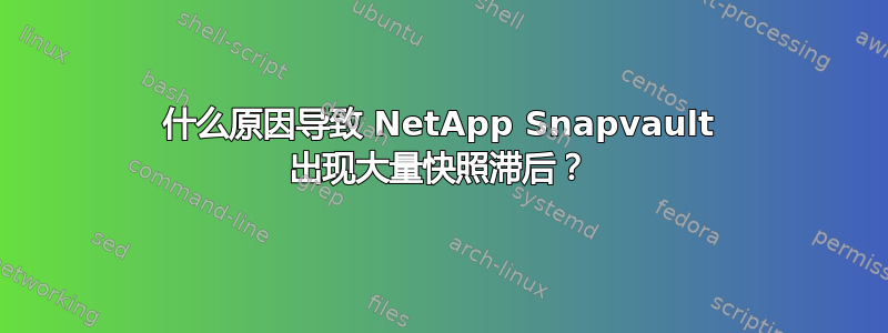 什么原因导致 NetApp Snapvault 出现大量快照滞后？