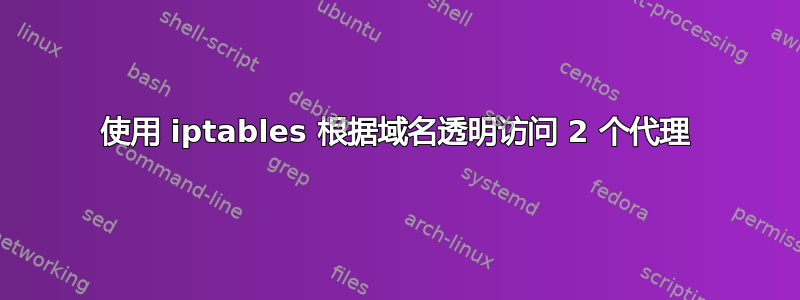 使用 iptables 根据域名透明访问 2 个代理