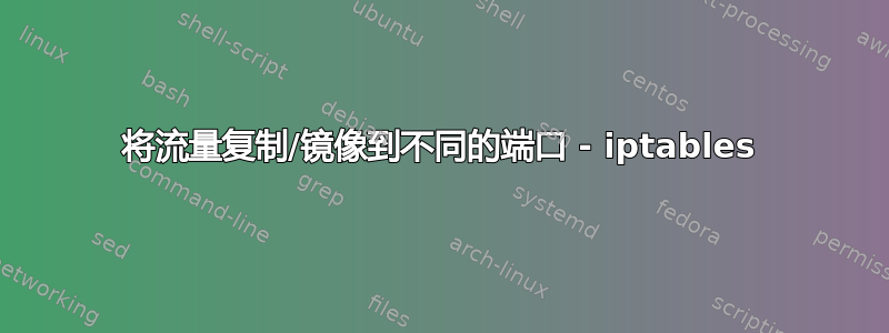 将流量复制/镜像到不同的端口 - iptables