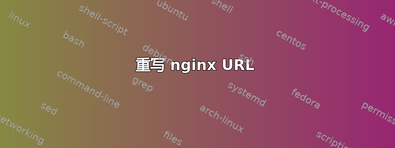 重写 nginx URL