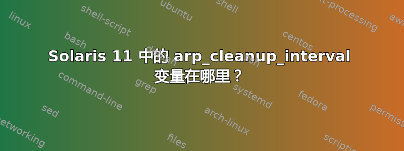 Solaris 11 中的 arp_cleanup_interval 变量在哪里？