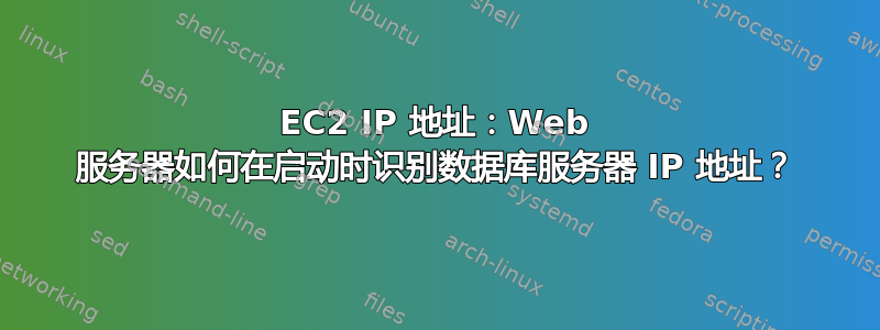 EC2 IP 地址：Web 服务器如何在启动时识别数据库服务器 IP 地址？