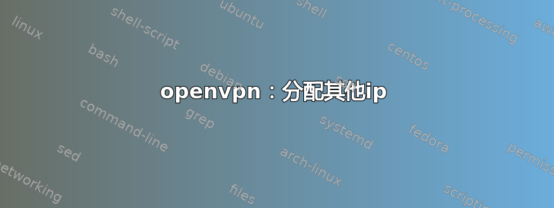 openvpn：分配其他ip